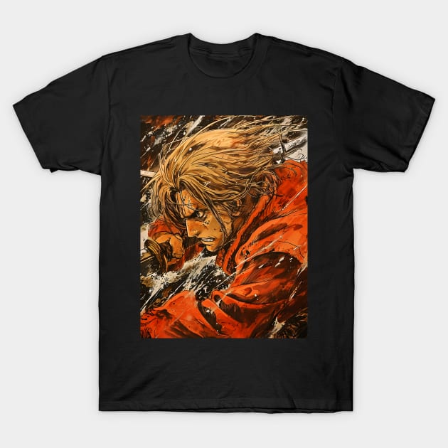 Saga of the Norse: Viking Exploration, Epic Tales, and Anime-Manga Heritage in Vinland Saga Art T-Shirt by insaneLEDP